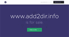 Desktop Screenshot of add2dir.info